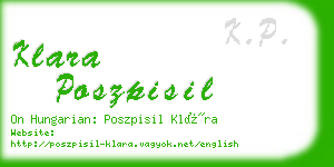 klara poszpisil business card